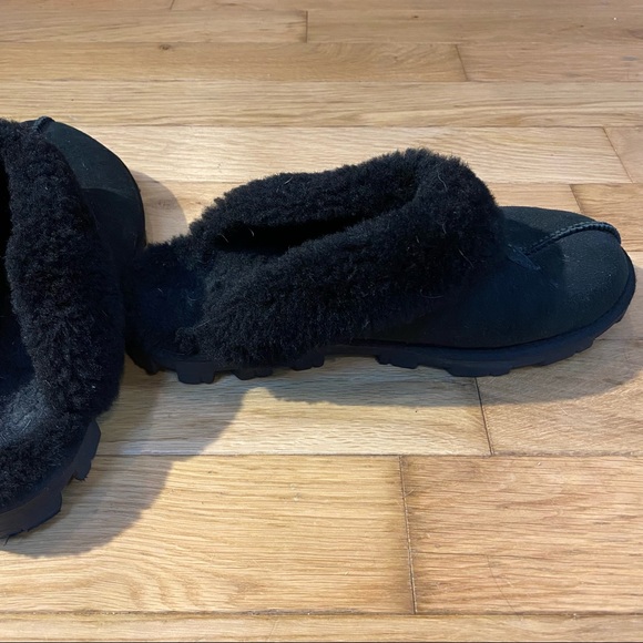 Ugg Coquette Slippers Shearling Fur Mules Slides In Black size 9 - Picture 5 of 13